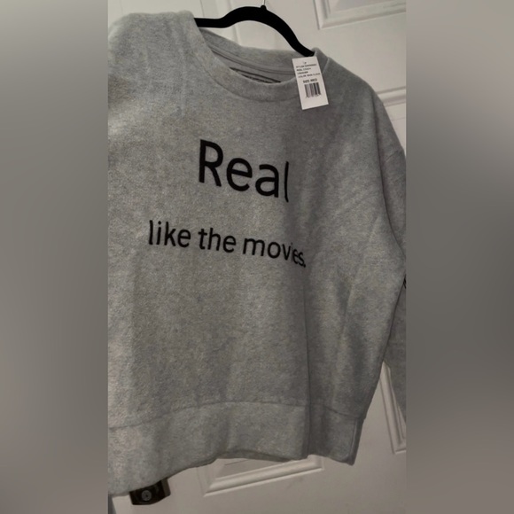 NWT Daydream Nation“Real Like The Movies” Raincloud Grey Oversized Sweatshirt - Picture 10 of 12